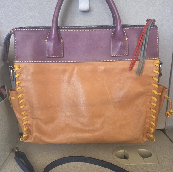 RARE HTF Dooney & Bourke Bolero Handbag Star/Heart Multicolor Leather Purse Bag - Picture 3 of 14